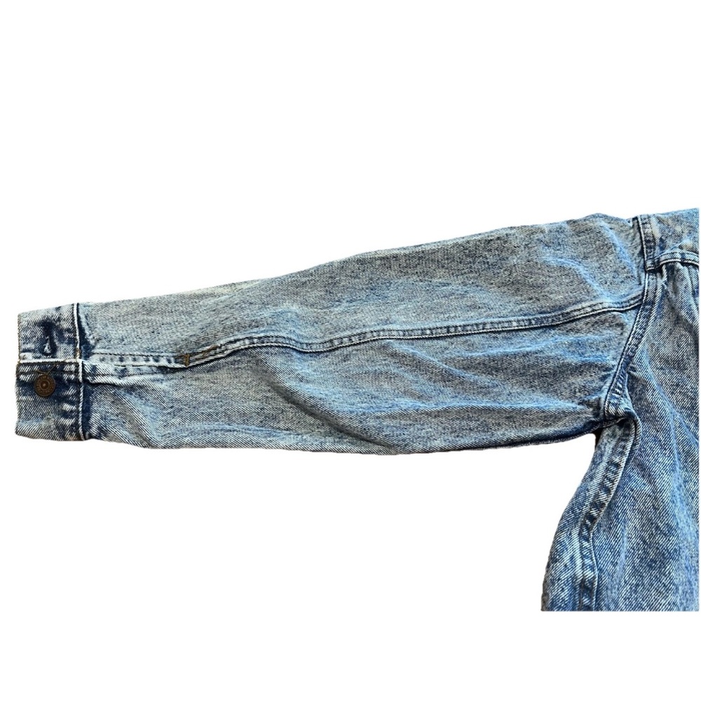 Vintage 80s Levis 70506 0214 Acid Wash Denim Trucker Jacket Men Size 42 USA Made - Picture 14 of 14